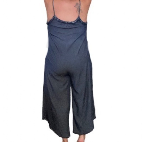 Romper Jumpsuit Chambray Denim Wide Leg Lightweight Cami  Culottes Womens Small - Picture 8 of 16